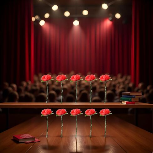 10pcs Red Folding Rose تظهر الحيل السحرية ، عن قرب وسحر المسرح ، البالغين in Saudi Arabia