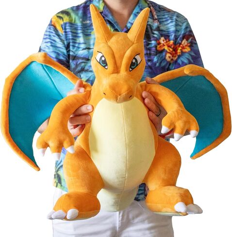 Pokemon 24 "Jumbo Charizard Barge Plush - مرخص رسميًا - شخصية التطور العملاقة Charmander - وسادة أصلية محشو لعبة الحيوانات للأطفال ، الأولاد ، الفتيات - 2+ in Saudi Arabia