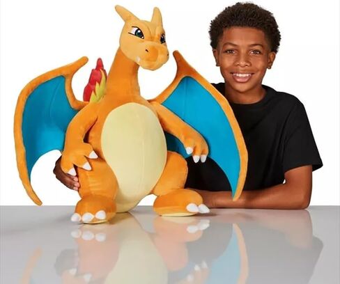 Pokemon 24 "Jumbo Charizard Barge Plush - مرخص رسميًا - شخصية التطور العملاقة Charmander - وسادة أصلية محشو لعبة الحيوانات للأطفال ، الأولاد ، الفتيات - 2+ in Saudi Arabia