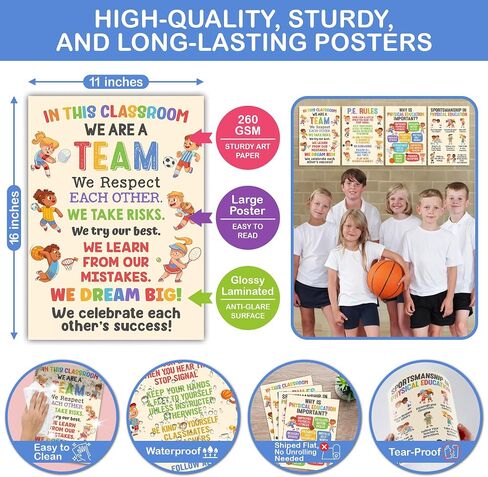 Lalunia 6 Pcs Computer Science Classroom Poster (11x16) - Computer Lab Posters, Teachers Supplies PC Shortcuts, Stem Technology Education Chart, PC Keyboard Wall Art For Kids, Back To School Gifts in Kuwait