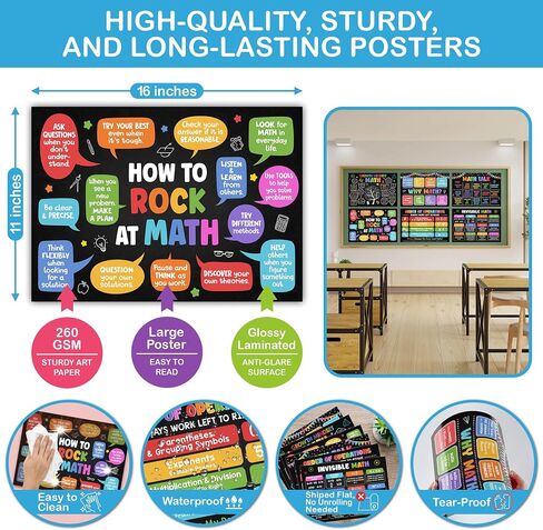 Lalunia 6 Pcs Computer Science Classroom Poster (11x16) - Computer Lab Posters, Teachers Supplies PC Shortcuts, Stem Technology Education Chart, PC Keyboard Wall Art For Kids, Back To School Gifts in Kuwait