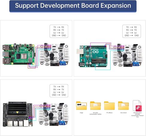 5 حزم LX -15D Serial Bus Servo مع جهاز تحكم مؤازر وتصحيح الأخطاء ، محمل مزدوج التوجيه المعدني الكامل لصالح RC Robot DIY ، عزم الدوران عالي العزم 15 كيلوغرام in Saudi Arabia