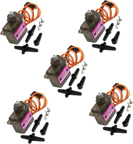 5pcs 9g Micro Digital Mini Servo تم ترقيتها Mg90d 180/270/360 وظائف الطاقة الكاملة محرك فرشاة التروس المعدني لقطع الغيار الطائرات بدون طيار RC (360 درجة) in Saudi Arabia