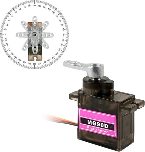 5pcs 9g Micro Digital Mini Servo تم ترقيتها Mg90d 180/270/360 وظائف الطاقة الكاملة محرك فرشاة التروس المعدني لقطع الغيار الطائرات بدون طيار RC (360 درجة) in Saudi Arabia