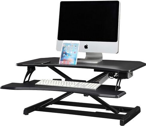Lorell, LLR99530, Electric Monitor Riser, 1 Each, Black in Saudi Arabia