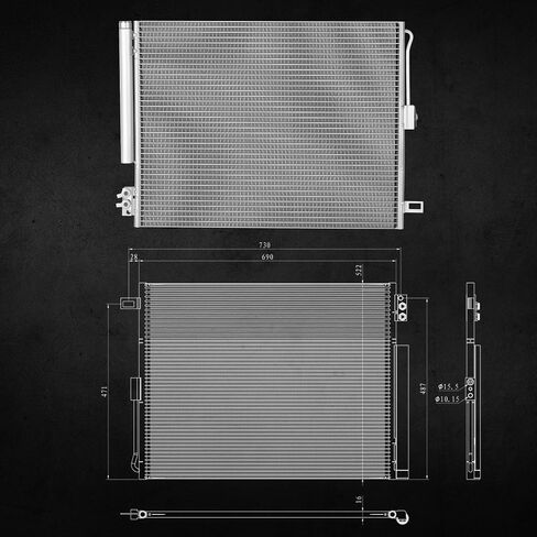 DWVO A/C AC Condenser Air Conditioning Condenser Compatible with 2009-2019 Corolla 2009-2014 Matrix 2009-2010 Pontiac Vibe 2011-2016 Scion tC 2008-2015 xB 1.8L 2.4L 2.5L L4 in Saudi Arabia