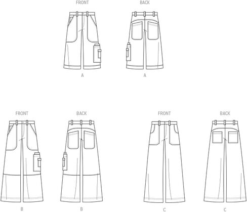 McCall's M8536AA Men's Cargo Style Shorts and Pants Sewing Pattern Packet, Design Code M8536, Sizes 34-36-38-40-42 in Saudi Arabia