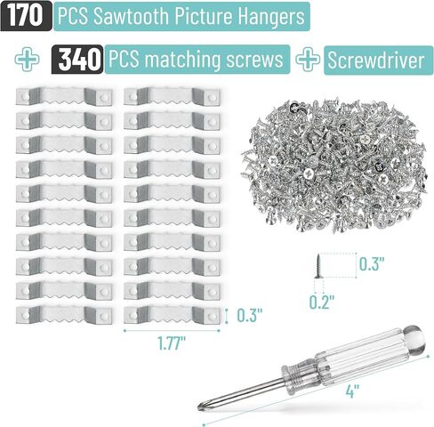 Mr. Pen- Sawtooth Picture Hools ، 511 Pack ، Silver ، Hit Metal Frame Shoots مع مسامير ومسامير in Saudi Arabia