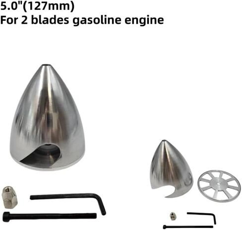 RC Models Aluminium سبيكة مروحة SPINNER 76-127 مم (3.0-5.0INCH) ل 2 شفرات المروحة المحرك Aeromodelling أجزاء RC (5.0 '(127 مم)) in Saudi Arabia