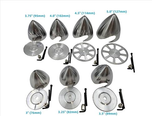 RC Models Aluminium سبيكة مروحة SPINNER 76-127 مم (3.0-5.0INCH) ل 2 شفرات المروحة المحرك Aeromodelling أجزاء RC (5.0 '(127 مم)) in Saudi Arabia