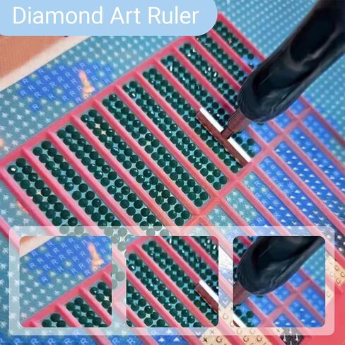 2 PCS Diamond Painting Ruler, Diamond Painting Guide, Compatible with Diamond Art Club Round Canvas in Saudi Arabia
