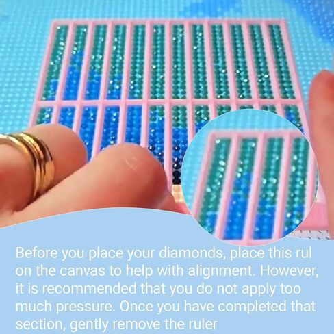 2 PCS Diamond Painting Ruler, Diamond Painting Guide, Compatible with Diamond Art Club Round Canvas in Saudi Arabia