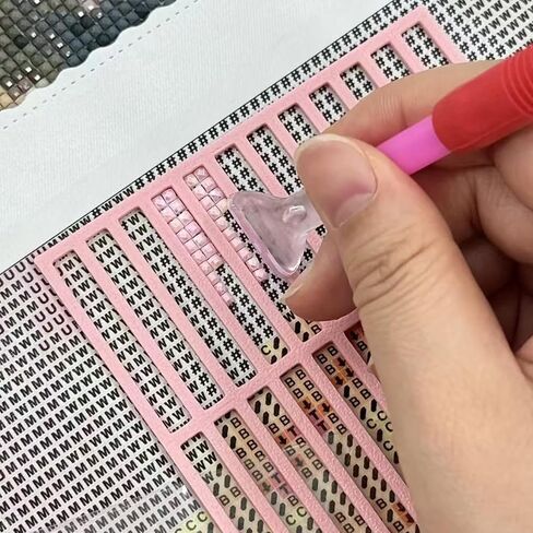 2 PCS Diamond Painting Ruler, Diamond Painting Guide, Compatible with Diamond Art Club Round Canvas in Saudi Arabia