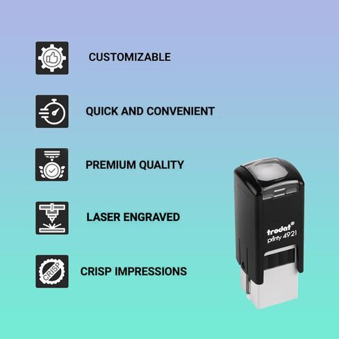 مخصصة Trodat Printy 4921 ختم مطاطية ذاتي التنقيب 1/2 "× 1/2" حبر أحمر الشفاه المربع بحجم أحمر الشفاه مربع in Saudi Arabia