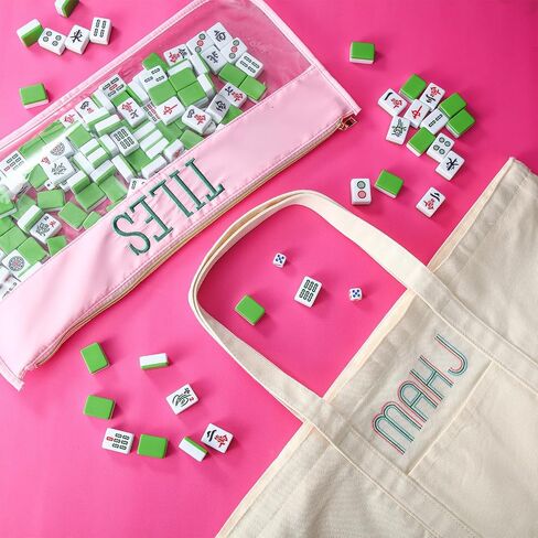 3 PCS حقيبة Mahjong فارغة مجموعة لحقيبة Mahjong Tiles American مع سستة المطرزة القماشية TOTE PINT in Kuwait