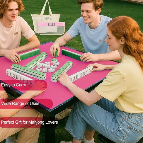 3 PCS حقيبة Mahjong فارغة مجموعة لحقيبة Mahjong Tiles American مع سستة المطرزة القماشية TOTE PINT in Kuwait