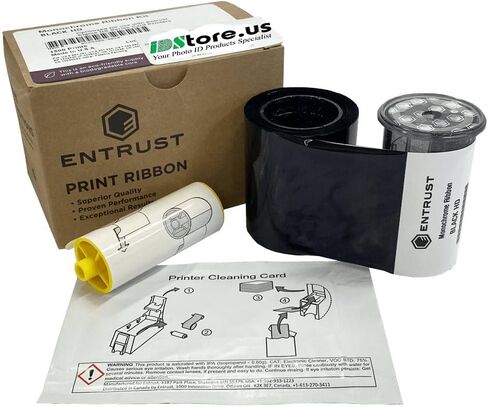 Generic Entrust 525900-002 Premium Monochrome HD Ribbon (K HD), 1500 Prints, Black, for Entrust Datacard Sigma DS Series ID Card Printers in Saudi Arabia