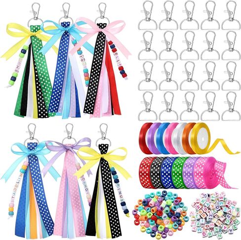 Zeyune 233 Pcs Halloween Keychain Making Kit Bead Keychain Making Crafts Adjustable Letter Pumpkin Bat Gift Alphabet Bead Jewelry Key Ring Backpack Accessories for Holiday Party Favor in Saudi Arabia