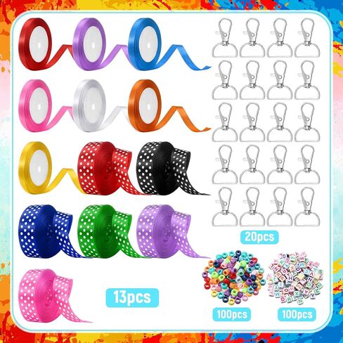Zeyune 233 Pcs Halloween Keychain Making Kit Bead Keychain Making Crafts Adjustable Letter Pumpkin Bat Gift Alphabet Bead Jewelry Key Ring Backpack Accessories for Holiday Party Favor in Saudi Arabia