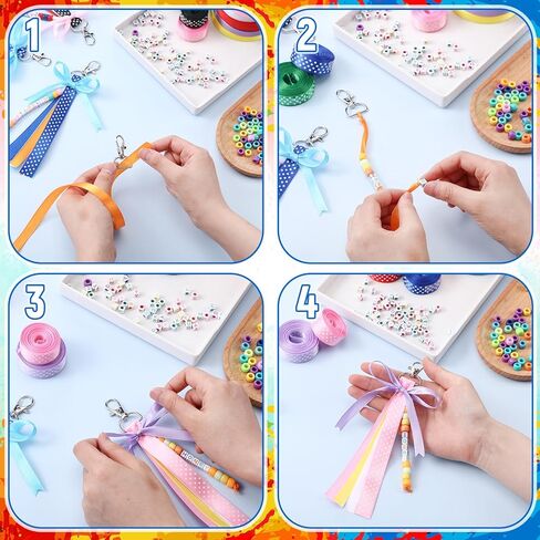 Zeyune 233 Pcs Halloween Keychain Making Kit Bead Keychain Making Crafts Adjustable Letter Pumpkin Bat Gift Alphabet Bead Jewelry Key Ring Backpack Accessories for Holiday Party Favor in Saudi Arabia
