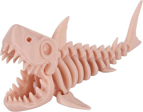 3D Printed Shark Toy – Cool Great White Shark Animal Figure Toys with Fun Movable Skeleton Design Fidget for Desk Decor and Pet Collectors(Laser Blue-Purple) in Saudi Arabia