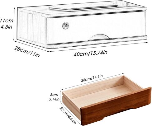 Desktop File Cabinet, Wooden Storage Box with Drawers for Office and Home, Mini Organizer for Makeup and Supplies, Compact Design for Effective Desktop Organization in Saudi Arabia
