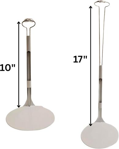 BANBERRY DESIGNS Doll Stands Set of 2 White Metal and Vinyl Holders Each Expands Approximately 10" to 17" in Saudi Arabia