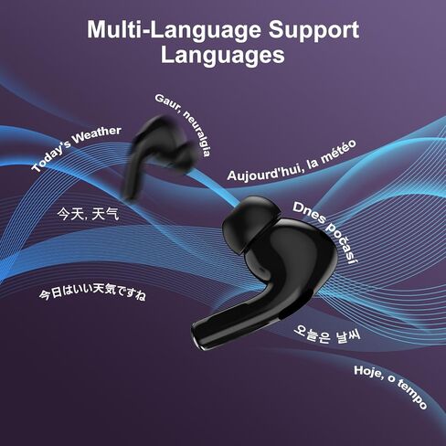 Language Translator أذن ، تترجمة سماعات الأذن تدعم 138 لغة الترجمة عبر الإنترنت في الوقت الفعلي مع مترجم غير متصل ، وترجمات الأذن مناسبة لنظام iOS و Android A9 in Kuwait
