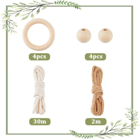 Sunnyclue 2 Sets Boho Macrame Kit Macrame Ornament Kit Structions Imclude Christmas Angel Macrame Keychain Kit with Tassel Macrame Kits للمبتدئين البالغين DIY Hangings Decoration in Saudi Arabia