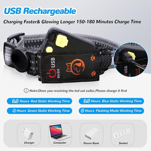 Cat Collar,Lighted Cat Collars for Night,Rechargeable Waterproof LED Cat Collar with Remote, Breakaway LED Collars,Dog Lights for Night Walking in Saudi Arabia