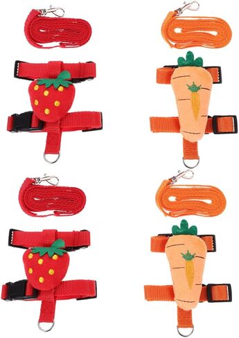 UPKOCH 4PCS PET LEASH مجموعة الكلاب سلسلة CAT تسخير الأرنب المقود الصغير تسخير تسخير قابلة للتعديل مقاومة للارتداء للداخلية في الهواء الطلق في الهواء الطلق in Kuwait