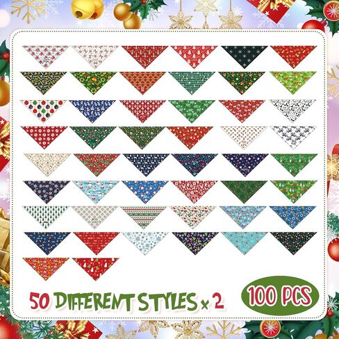 100 PCS Halloween Dog Bandanas Bulk Pumpkin Ghost Bat Dog Dagf Triangle Pet Neckerchief Pibs Admable Admable Respare Puppy Assume accessories for Grooming Supplies Small to Large Dogs Cat in Kuwait