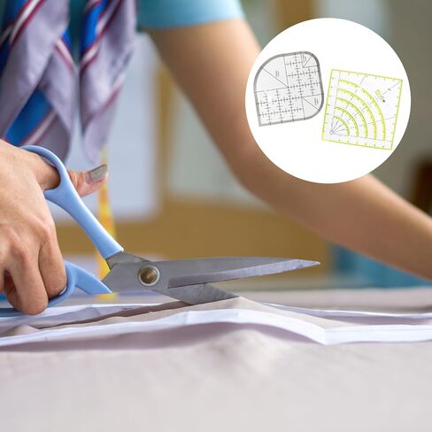 2Pcs Acrylic Curved Corner Cutter Ruler, Curved Corner Cutter Quilt Ruler, Multifunctional Sewing Template Patchwork Tool, for Sewing, Patchwork in Saudi Arabia