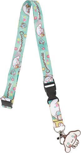Cinnamaroll Snack Time Theme 22-inch Lanyard with Clear ID Sleeve and Rubber Charm in Saudi Arabia