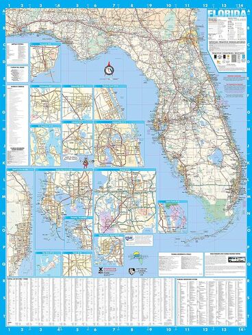 Swiftmaps Florida State Laminated Wall Map 36x48 in Saudi Arabia
