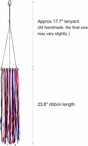 Satin Ribbon Windsock Streamer, Outdoor Decorations for Your Patio, Garden, Yard, Dock and Camper, 41-Inch, WS41-LBH in Kuwait