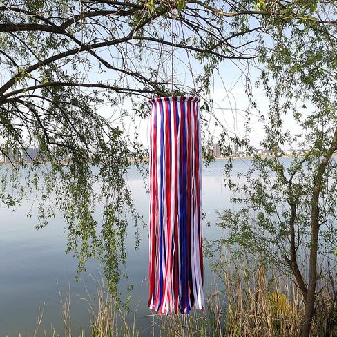 Satin Ribbon Windsock Streamer, Outdoor Decorations for Your Patio, Garden, Yard, Dock and Camper, 41-Inch, WS41-LBH in Kuwait