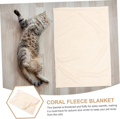 Toyvian Coral Fleece Pet بطانية دافئة دافئة رمي دافئ للكلاب القطط أريكة ناع in Kuwait