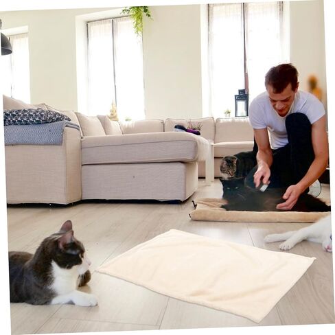 Toyvian Coral Fleece Pet بطانية دافئة دافئة رمي دافئ للكلاب القطط أريكة ناع in Kuwait