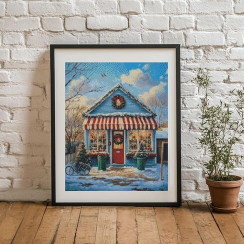 Christmas Snowman Cross Stitch Kits للبالغين XMAS Red Hummingbird Kit Kit Pre Printed 11ct Winter DIY Stamped Starter Kits in Kuwait