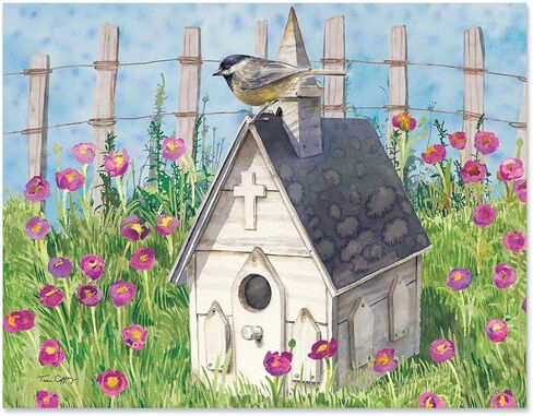 بطاقات ملاحظات Birdhouse الحالية - مجموعة من 12 ، 4 تصميم فارغة داخل 4 ¼ × 5 ½ "مع الأظرف للفنان تيم كوفي in Kuwait
