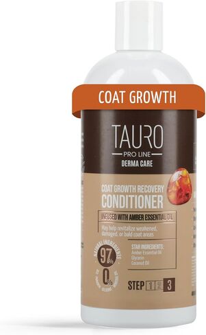 Tauro Pro Line Dog Leave in Conditioner Spray - Supports Pet Coat Regrowth - Cat & Dog Detangler Spray for Shedding, Matted Hair or Post-Surgery Care, Ideal for Doodle, Poodle (Derma Care 8.5 Fl Oz) in Saudi Arabia