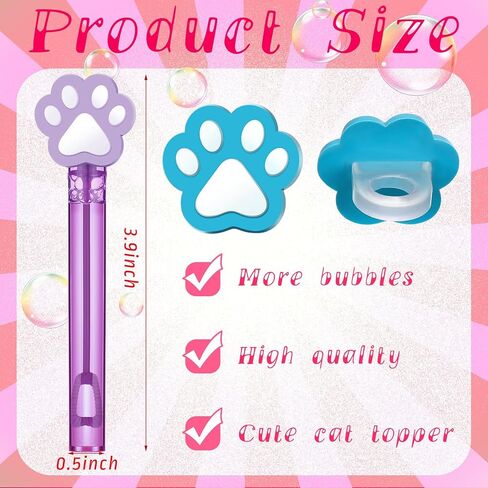 Leitee 36 Pieces Paw Print Bubble Wands Blue Puppy Dog Party Favors Mini Daisy Bubble Wands 5 Styles for Blue Dog Theme Birthday Party Decorations Filler Goodie Bags Stuffer Gifts in Saudi Arabia
