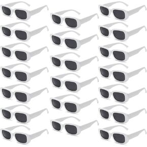 YQVIE 20 Pack Small Retro Rectangle Sunglasses for Women Men in Bulk Trendy Square Glasses UV400 Protection in Kuwait