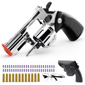 Toy Revolver Gun with Holster, Soft Bullet Toy Guns for Outdoor Shooting Games & Pretend Play Gun Toys for Boys Birthday Gifts Christmas, Halloween in Saudi Arabia