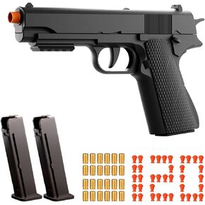 Toy Gun, Children's Soft Toy Guns, 24shells120 Soft Bullets, Empty Shell Toy Guns, Christmas and Birthday Gifts (1911 Black) in Saudi Arabia
