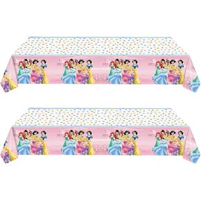 2Pcs Princess Party Tablecloth Princess Birthday Party Supplies Girl Kids Baby Shower Birthday Party Supplies in Saudi Arabia