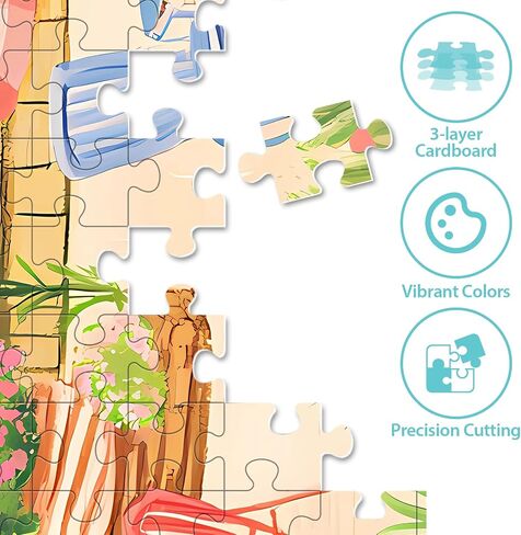 Puzzles for Adults 500 Pieces, Coastal Puzzle, Seaside Jigsaw Puzzles 500 Piece for Adults Kids Seniors, Recycled Cardboard Puzzle for Game Night Family Friends, 20.5x15 in Home Decor in Saudi Arabia
