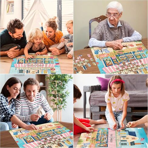 Puzzles for Adults 500 Pieces, Coastal Puzzle, Seaside Jigsaw Puzzles 500 Piece for Adults Kids Seniors, Recycled Cardboard Puzzle for Game Night Family Friends, 20.5x15 in Home Decor in Saudi Arabia