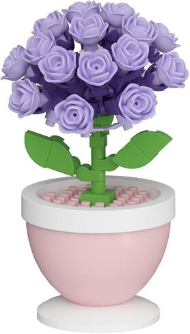 Carnations Mini Flower Bonsai DIY Potted Plant Building Blocks Flower Seasons Rhythm for Kids and Adults, Botanical Collection Decor Toy in Kuwait